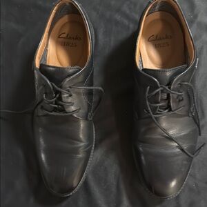 Clarks Men's Black Leather Shoes